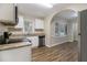Eat-in kitchen with granite countertops and hardwood floors at 3449 Misty Valley Rd, Decatur, GA 30032