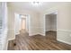 Bright dining room with hardwood floors and access to kitchen at 3449 Misty Valley Rd, Decatur, GA 30032