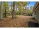 Large backyard with leaf covered lawn at 3449 Misty Valley Rd, Decatur, GA 30032