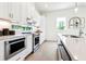 Modern kitchen with white cabinets, stainless steel appliances, and an island at 1641 Mcnaught Dr # 35, Atlanta, GA 30317