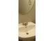 Simple bathroom with oval mirror and single sink vanity at 6511 Grey Fox Way, Riverdale, GA 30296
