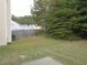 Grass backyard with a wooden fence and grill at 6511 Grey Fox Way, Riverdale, GA 30296
