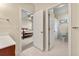 Full bathroom with shower/tub combo, toilet, and vanity at 2292 Acworth Due West Nw Rd, Acworth, GA 30101