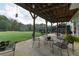 Covered patio with seating area overlooking the backyard at 2292 Acworth Due West Nw Rd, Acworth, GA 30101