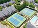 Well-maintained tennis courts in a residential community setting at 4201 Village Green Dr, Roswell, GA 30075