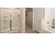 Bathroom with walk-in shower, separate tub, and linen closet at 2472 Bayberry St # 32, Acworth, GA 30101