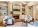 Elegant living room with fireplace and built-in shelving at 1256 Stonecroft Way, Marietta, GA 30062