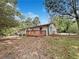 Backyard view of a brick ranch house with a deck at 3811 Reynolds Rd, Douglasville, GA 30135