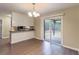 Dining area with kitchen counter and access to backyard at 7047 Carolyn Cir, Lithia Springs, GA 30122