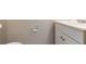 Half bathroom with a pedestal sink and toilet at 7047 Carolyn Cir, Lithia Springs, GA 30122
