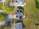 Aerial view highlighting the home's solar panels and location at 4092 Arabian Way, Snellville, GA 30039