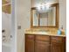 Clean bathroom with granite countertop and shower/tub combo at 226 Mclaren Gates Dr, Marietta, GA 30060