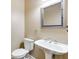 Powder room with pedestal sink and toilet at 226 Mclaren Gates Dr, Marietta, GA 30060
