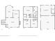 Multi-level floor plan, including kitchen, bedrooms, and bathrooms at 4027 Evelyn Dr, Powder Springs, GA 30127