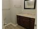 Bathroom boasts granite vanity and updated fixtures at 99 Libby Ln, Jonesboro, GA 30238