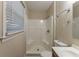Bathroom with shower, toilet and vanity at 3730 Douglas Ridge Trl, Douglasville, GA 30135