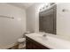 Clean bathroom, featuring updated vanity and fixtures at 3730 Douglas Ridge Trl, Douglasville, GA 30135