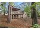 Elevated deck and wooded backyard with fall leaves at 2763 Macby Walk, Marietta, GA 30066