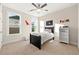 bedroom with a twin bed and built-in shelving at 2640 Joseph Dr, Cumming, GA 30028