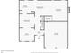 First floor plan showing kitchen, living room, dining room, and garage at 6257 Selborn Sw Dr, Atlanta, GA 30331