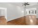 Spacious living room with hardwood floors and bay window at 235 The Prado, Atlanta, GA 30309