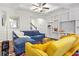 Open living room with built-in shelving and comfortable seating at 4429 Newfangle Rd, Stone Mountain, GA 30083