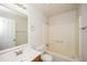 Bathroom with shower/tub combo and vanity at 4112 Meadowlark Ct, Powder Springs, GA 30127