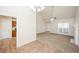 Dining room with tile floor and view of living room at 4112 Meadowlark Ct, Powder Springs, GA 30127