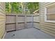 Fenced backyard with patio area at 4052 Elm St, Atlanta, GA 30341