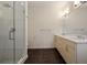 Modern bathroom with double vanity and glass shower at 2194 Bristol Cove # 13, Chamblee, GA 30341