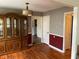 Dining room features hardwood floors and built-in hutch at 6848 Church St, Lithonia, GA 30058