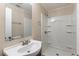 Clean bathroom, featuring a shower and updated vanity at 3575 Bright Star Rd, Douglasville, GA 30135