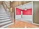 View of the staircase and dining room from the foyer at 401 Highway 279, Fayetteville, GA 30214