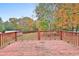 Wooden deck overlooking a wooded backyard at 401 Highway 279, Fayetteville, GA 30214