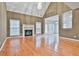 Spacious living room with hardwood floors, fireplace and high ceilings at 401 Highway 279, Fayetteville, GA 30214
