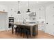 Modern kitchen with white cabinets, center island, and pendant lighting at 3794 Wynn Walk, Brookhaven, GA 30341