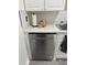 Modern kitchen with stainless steel dishwasher and white cabinets at 3775 Clairmont Rd, Chamblee, GA 30341