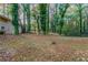 Wooded backyard with leaf covered ground at 2648 Cavalier Dr, Decatur, GA 30034
