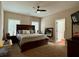 Main bedroom with king bed, ensuite bathroom access at 375 Campground Rd, Waco, GA 30182