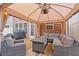 Cozy covered patio perfect for outdoor entertaining at 3333 Castleberry Village Cir, Cumming, GA 30040