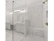 Walk-in shower with marble tile and built-in bench at 3719 Tielman St, Snellville, GA 30078
