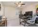 Spacious bedroom with a workspace and large TV at 3103 Reeves Se St, Smyrna, GA 30080