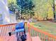 Large backyard, partially fenced, wooded area at 128 Brookhaven Ln, Mcdonough, GA 30253