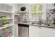 Kitchen with white cabinets, granite countertops and stainless steel dishwasher at 3018 Wanda Sw Cir, Atlanta, GA 30315