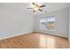 Spacious bedroom with hardwood floors and ceiling fan at 2357 Bayrose Cir # 57B, East Point, GA 30344