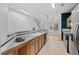 Modern kitchen with stainless steel appliances and granite counters at 2357 Bayrose Cir # 57B, East Point, GA 30344