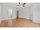 Main bedroom with hardwood floors and ensuite bathroom at 2357 Bayrose Cir # 57B, East Point, GA 30344