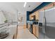Modern kitchen with stainless steel appliances and granite counters at 2357 Bayrose Cir # 57B, East Point, GA 30344