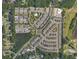 Aerial view of community with townhouses, pool, and playground at 2357 Bayrose Cir # 57B, East Point, GA 30344