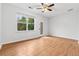 Spacious bedroom with ceiling fan and door to patio at 2357 Bayrose Cir # 57B, East Point, GA 30344